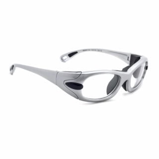 EGM Medium Eyeguard - Shiny Metallic Silver Gray