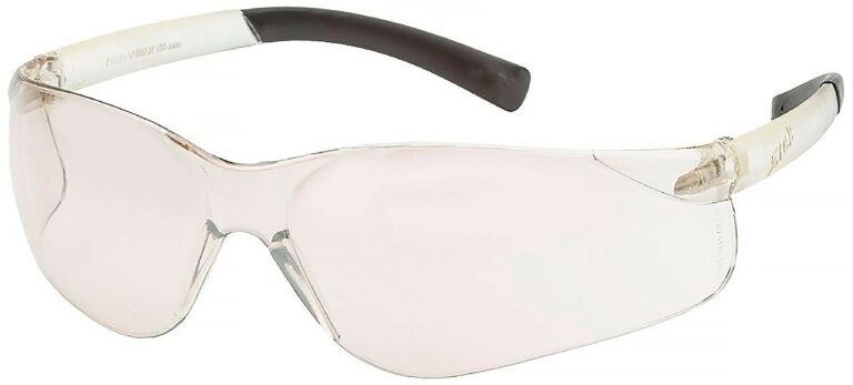OnGuard Plano Ztek Safety Glasses, IO Mirror Frame. Angled Left