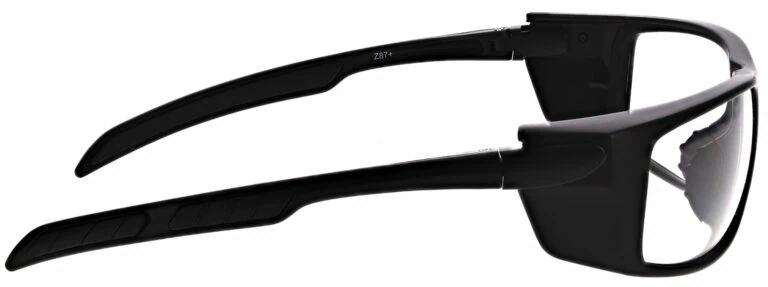 Prescription Wraparound Safety Glasses in Model RX-1387-BK in Black
