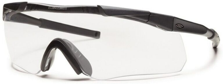 Smith Optics Aegis Echo II in Black Frame with Clear Lens, Angled to the Side Left