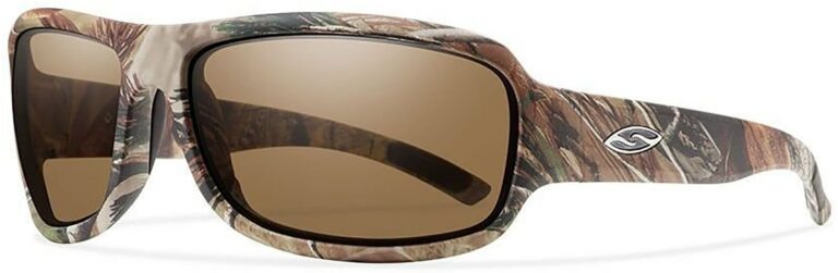 Smith Optics Drop Elite Sunglasses in Realtree AP Frame with Polarized Brown Military Spec Lens, Angled to the Side Left