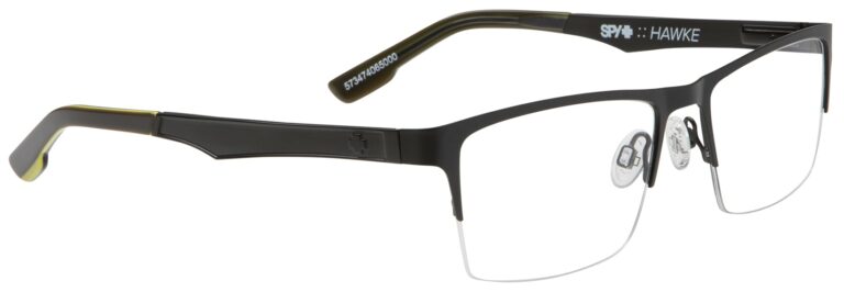 Spy Hawke Eyeglasses in Matte Black/Hi-Vis Yellow