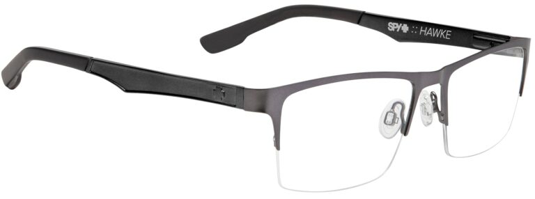 Spy Hawke Eyeglasses in Matte Black/Matte Black Horn