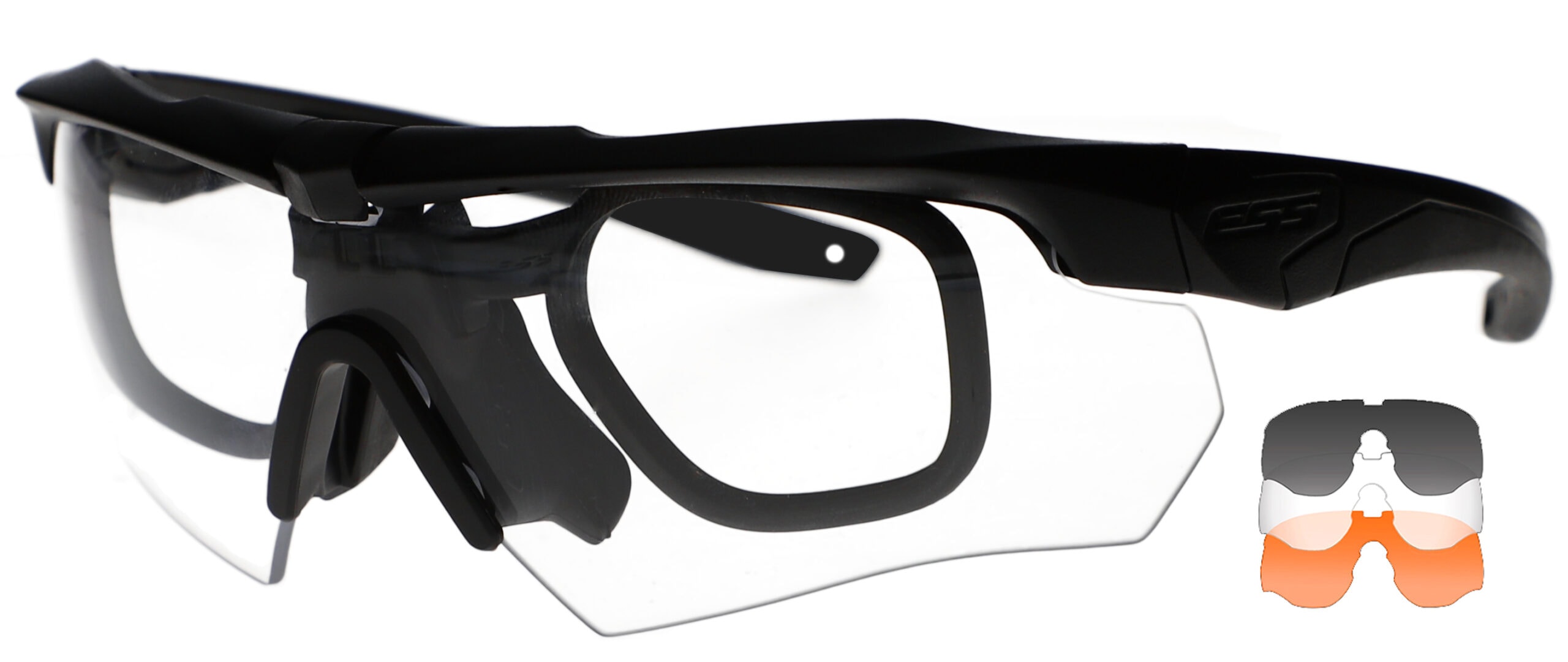 その他 ESS Crossbow 2X Crossblade 2X Black w/Clear & w/Smoke Gray | ESS EyePro
