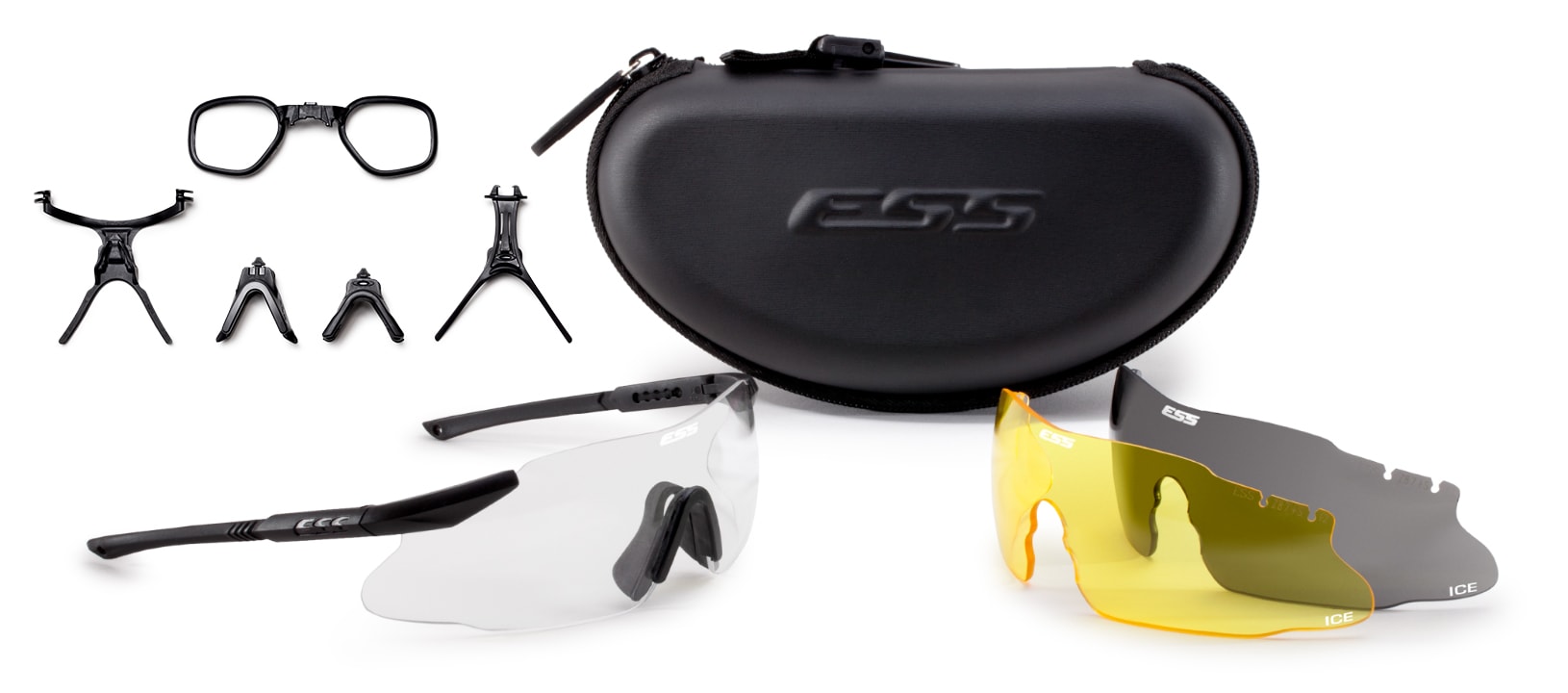 ESS ICE 2 Frames Tactical Kit - ANSI Z87+ - Rx-Safety