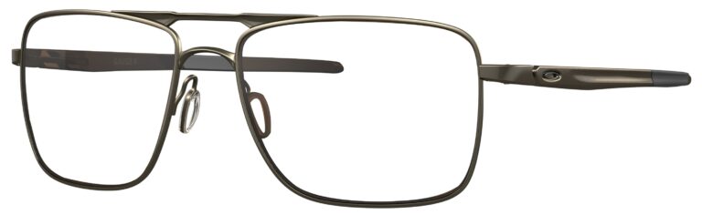 Oakley Gauge 6 Glasses in a Pewter frame. Angled front