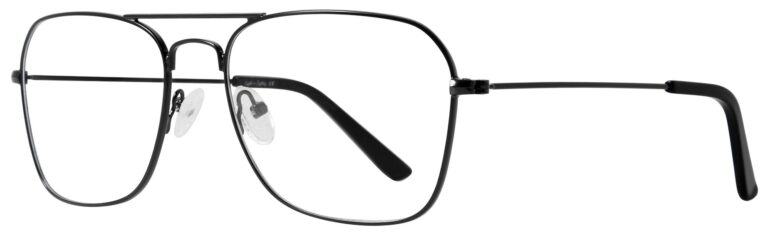 Eight to Eighty Navigator Eyeglasses, Black frame. Angled left