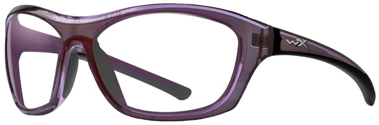 Wiley X Glory in Dark Crystal Purple Frame, Angled to the Side Left