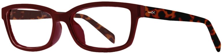 Wiley X Worksight Virtue in Gloss Ruby/Red Remi Frame, Angled Side Left