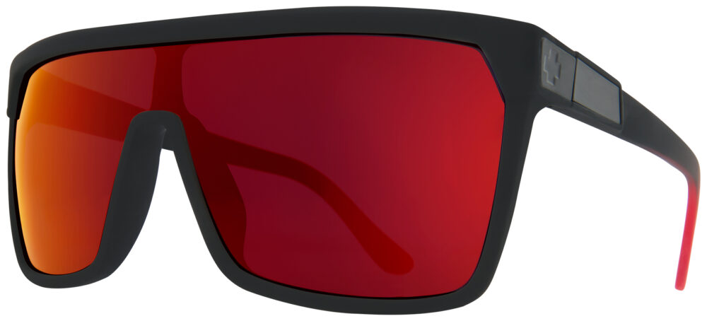 Spy Flynn Sunglasses in Soft Matte Black Red Fade SPY-FLYNN-SMBKR