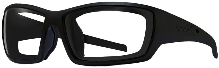 Wiley X Shadow Alternative Fit Frame in Matte Black Frame, Angled to the Side Left