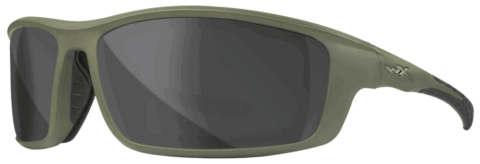 Wiley X Grid, angle left, Matte Utility Green Frame with Captive Polarized Gray Lens