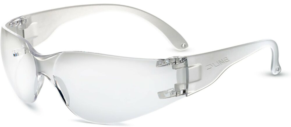 Bolle BL30 Safety Glasses in a Clear frame. Angled Left