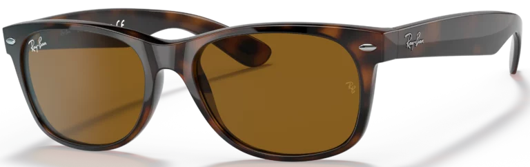 Ray Ban New Wayfarer Classic Sunglasses - Tortoise with Brown Classic lenses