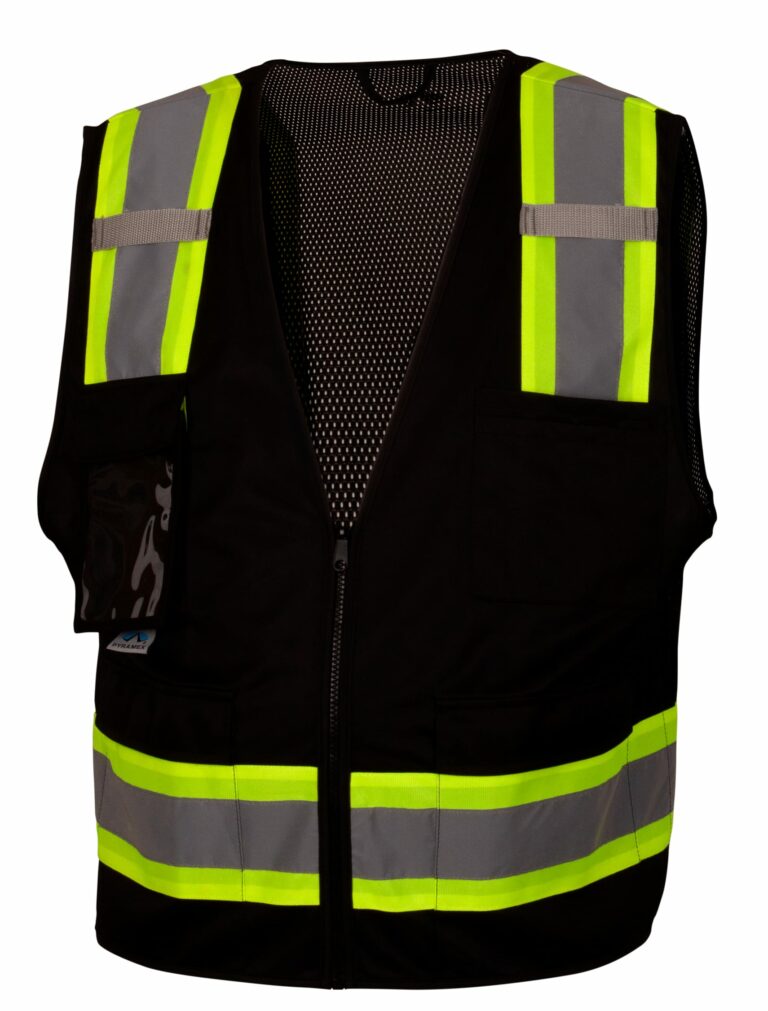 Pyramex-Workwear_Hi-Vis-Black_RVZ24-Safety-Vest_PMX-RVZ2411CP_Front