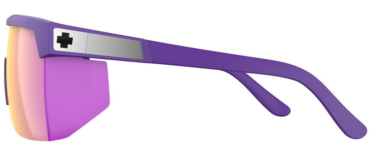SPY Bold Purple Rectangular Sunglasses Amazon.com: Spy Monolith Sunglasses Translucent Dark Purple  main image 4
