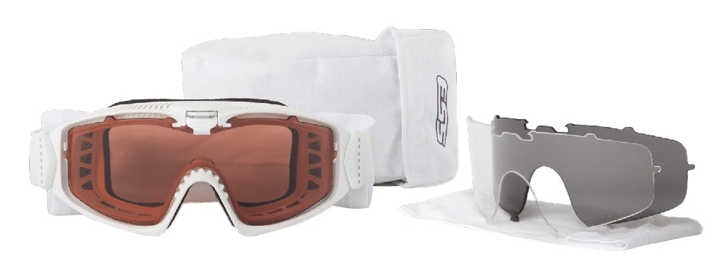 ESS INFLUX™ GOGGLES ホワイト 交換レンズ＆エコバッグ付き ESS Influx 3 Lens Kit | ANSI Z87 | RX Safety