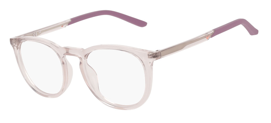 Nike 5078 Glasses, Platinum Violet. Angle-left.