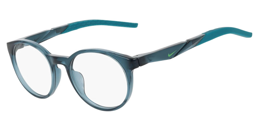 Nike 5107 Glasses, Smokey Blue. Angle-left.