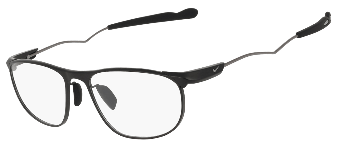 Nike 6096 Glasses, Matte Black. Angle-left.