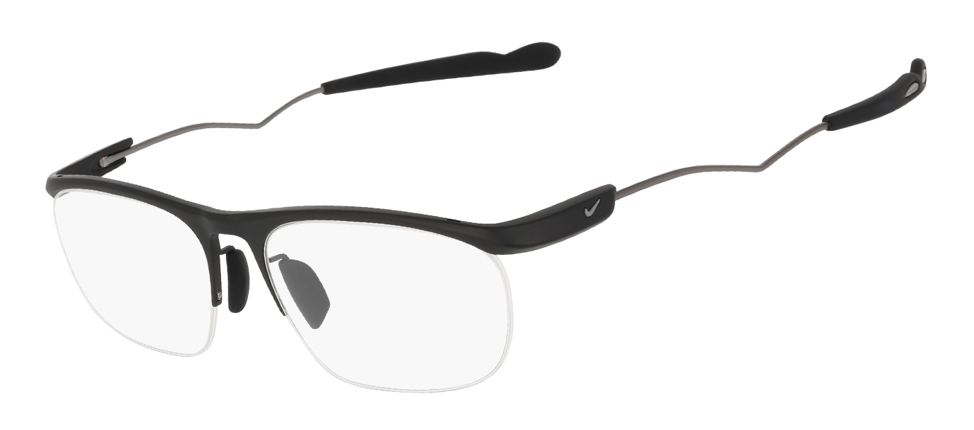 Nike 6097 Glasses, Matte Black. Angle-left.
