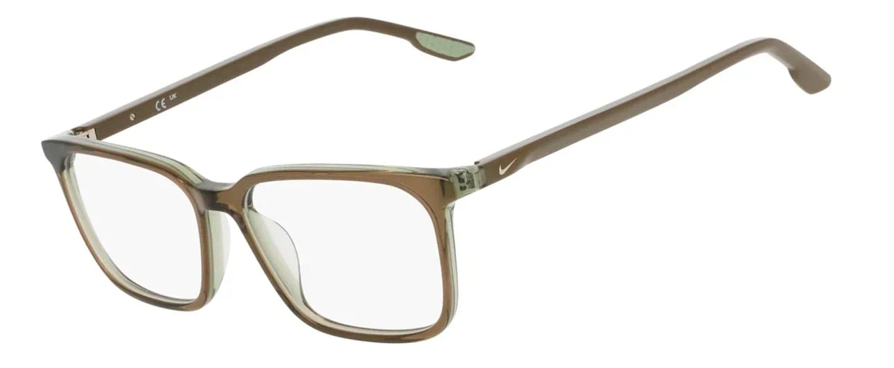 Nike 7184 Glasses, Khaki Laminate. Angle-left.