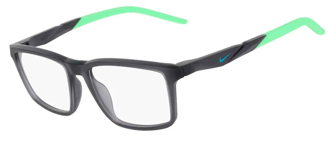 Nike 7295 Glasses, Matte Gridiron. Angle-left.