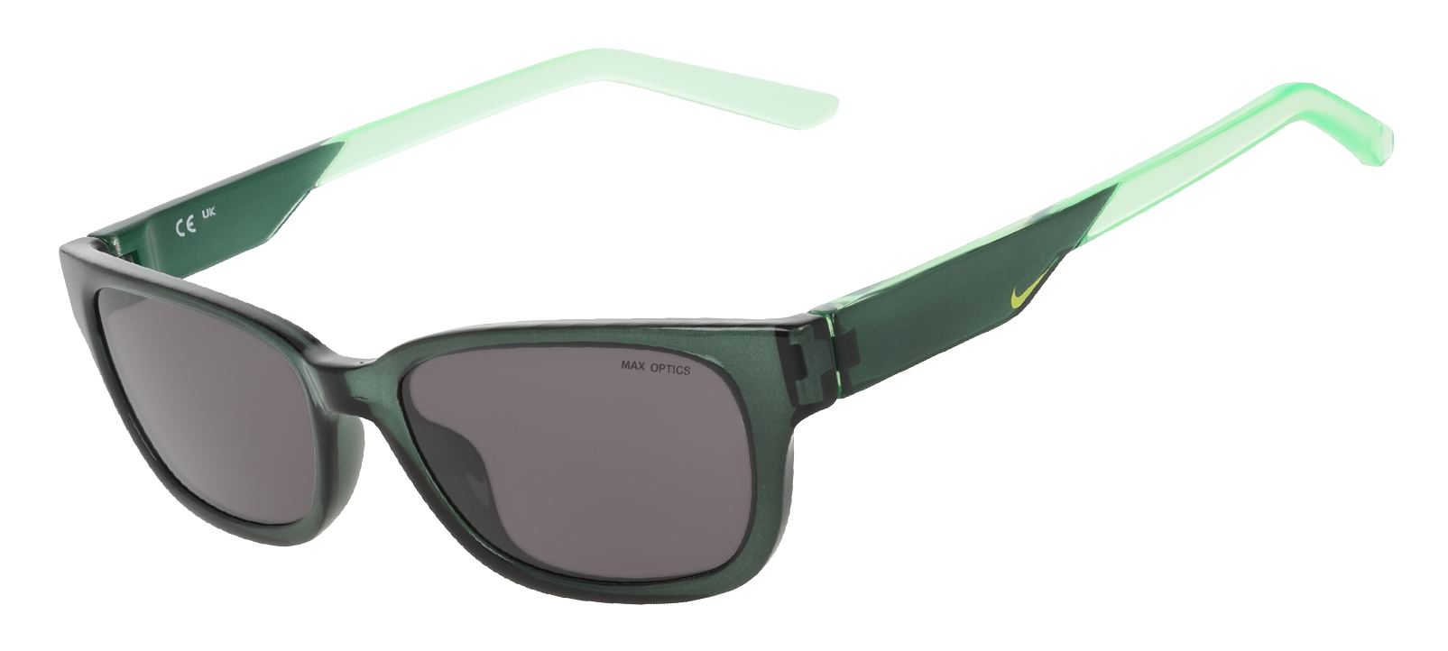 Nike Tide Crest, Vintage Green. Grey Lens. Angle-left.