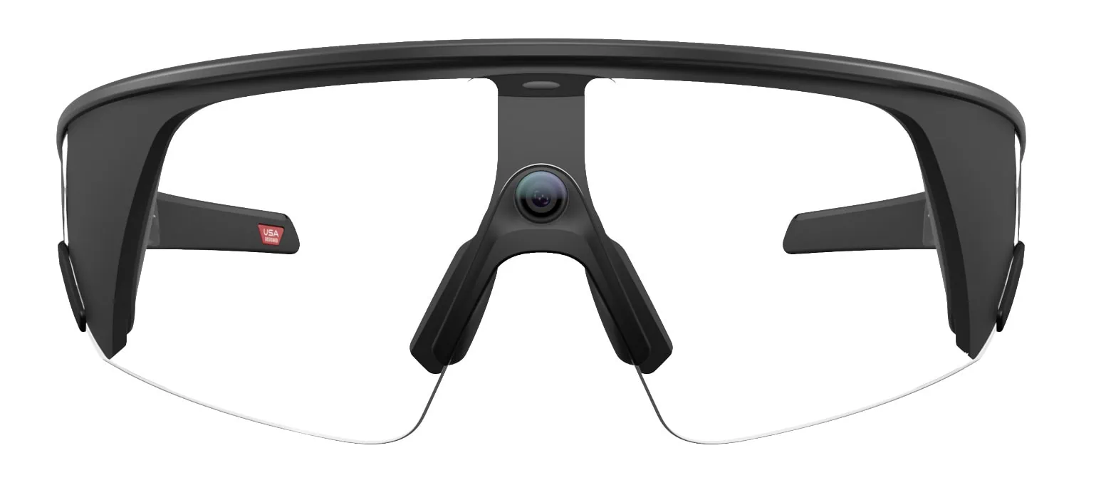 Oakley Meta Vanguard Safety, Black, Clear Lens. Front.