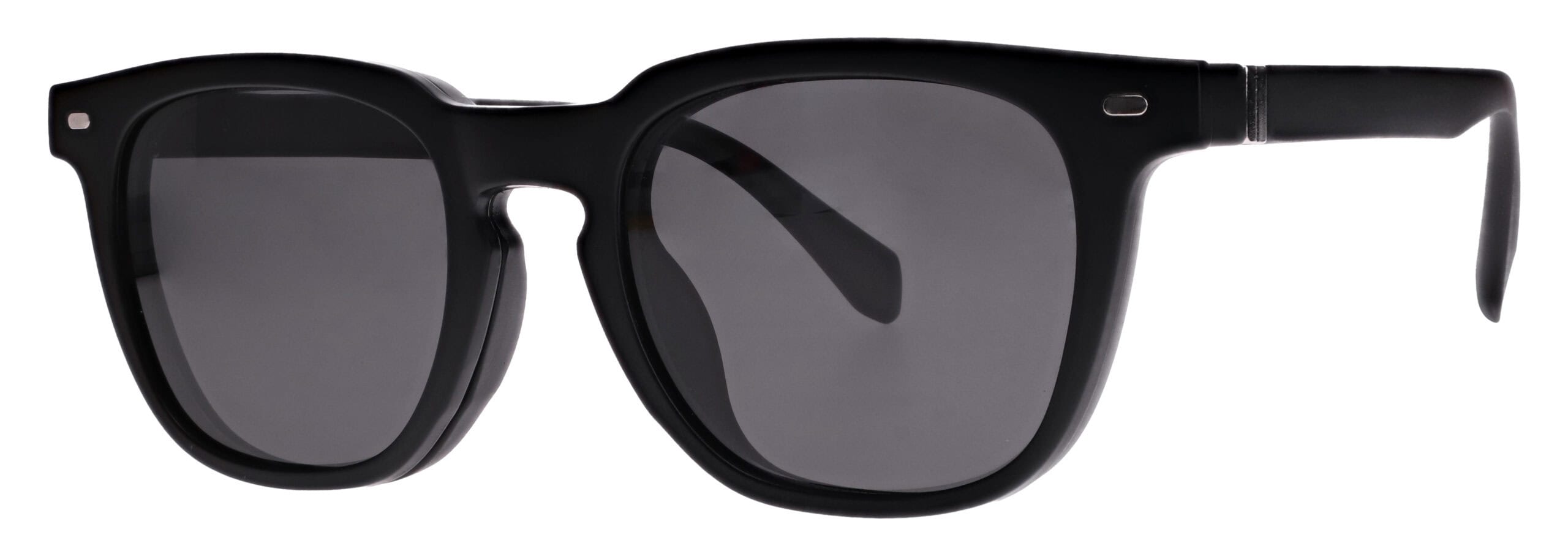Vistanza Sun 5FM55, 5 Lens Kit, Matte Black. Angle-left with clip on.