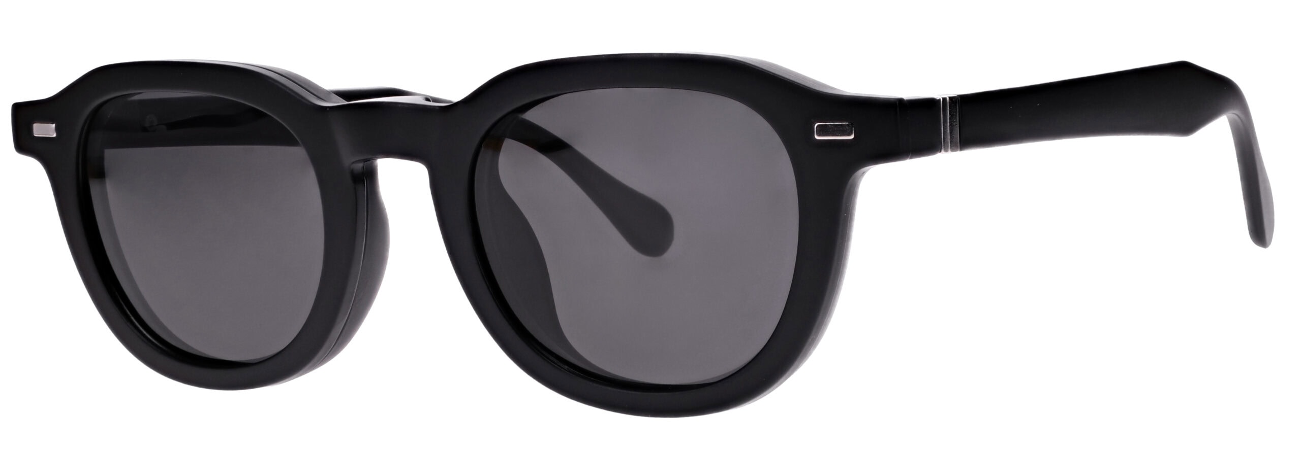 Vistanza Sun 5FM57, 5 Lens Kit, Matte Black. Angle-left with clip on.