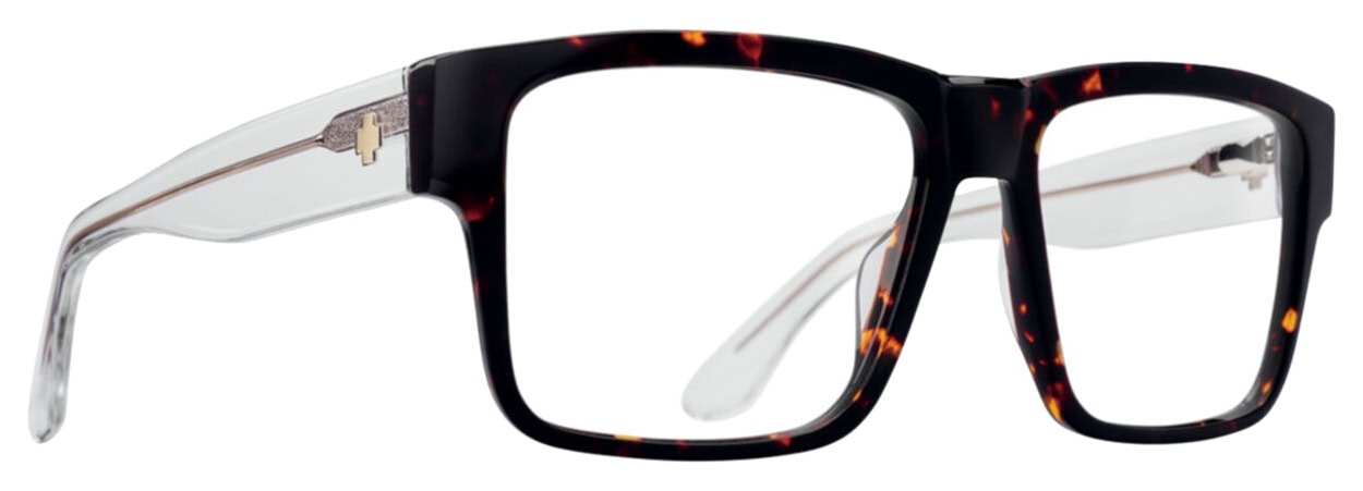 SPY Cyrus Optical, Dark Tort/Crystal. Angle-right.