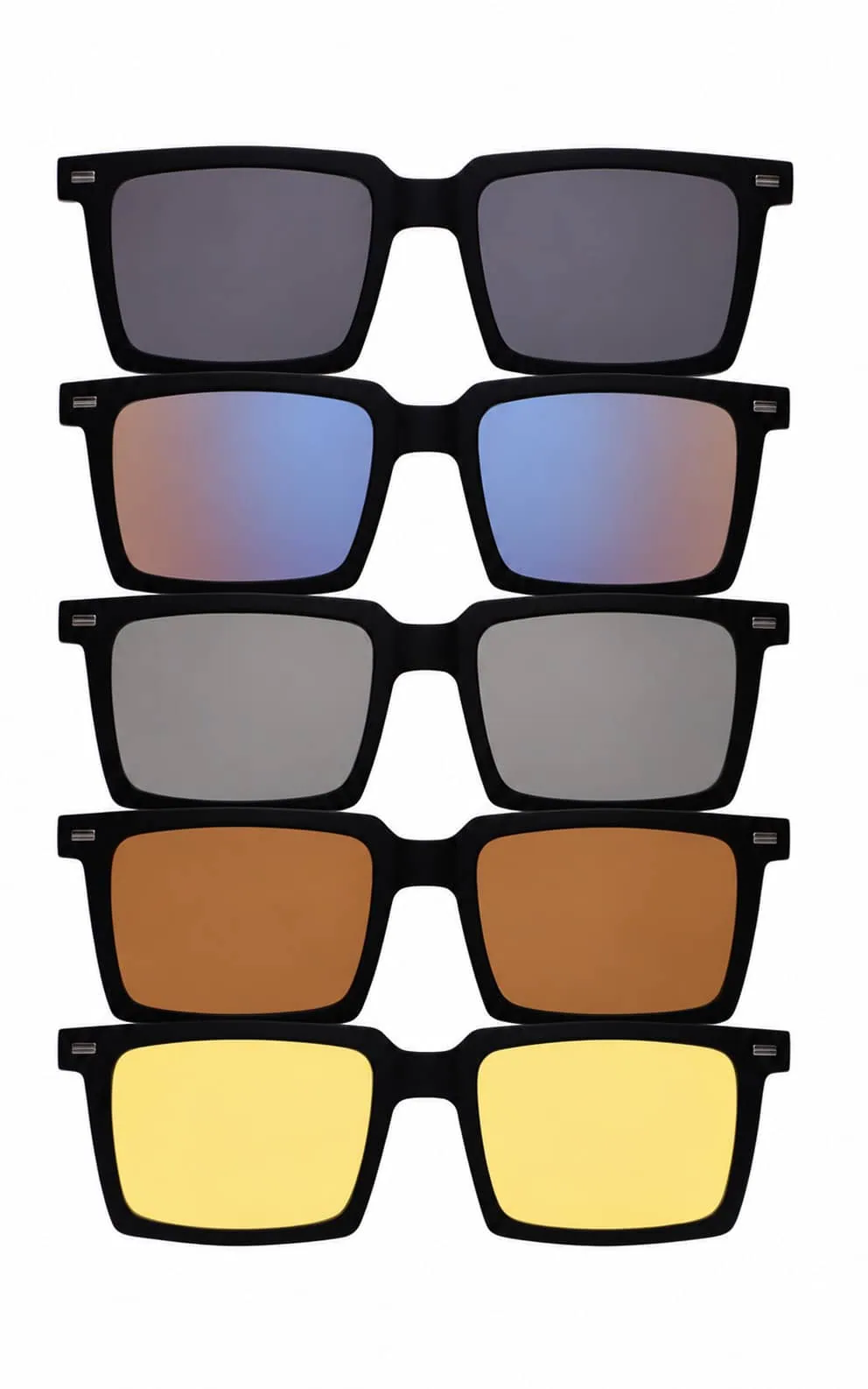 Vistanza Sun TR-5FM63, 5 Lens Kit, Matte Black. Clip colors.